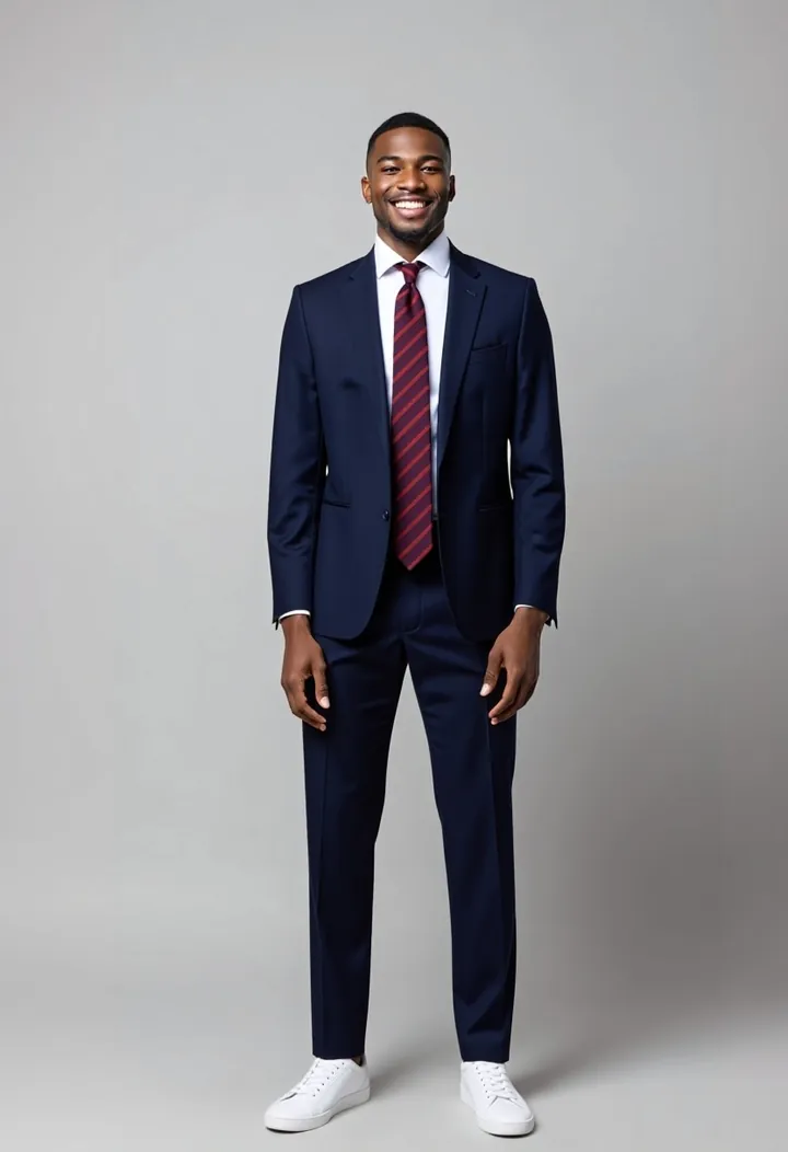 Real PixelDrapeAI try-on: Men's suit