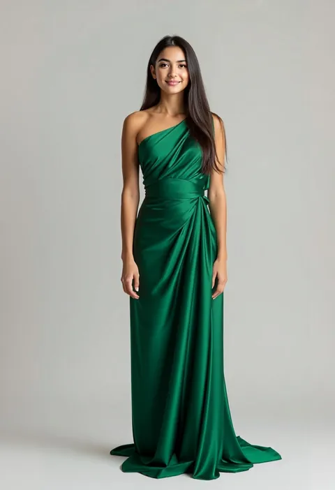 The gown on a South Asian woman in her 30s