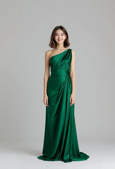 The gown on a petite woman in her 20s