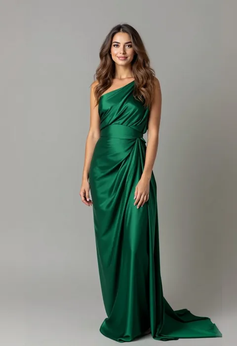 The gown on a tall woman in her 30s